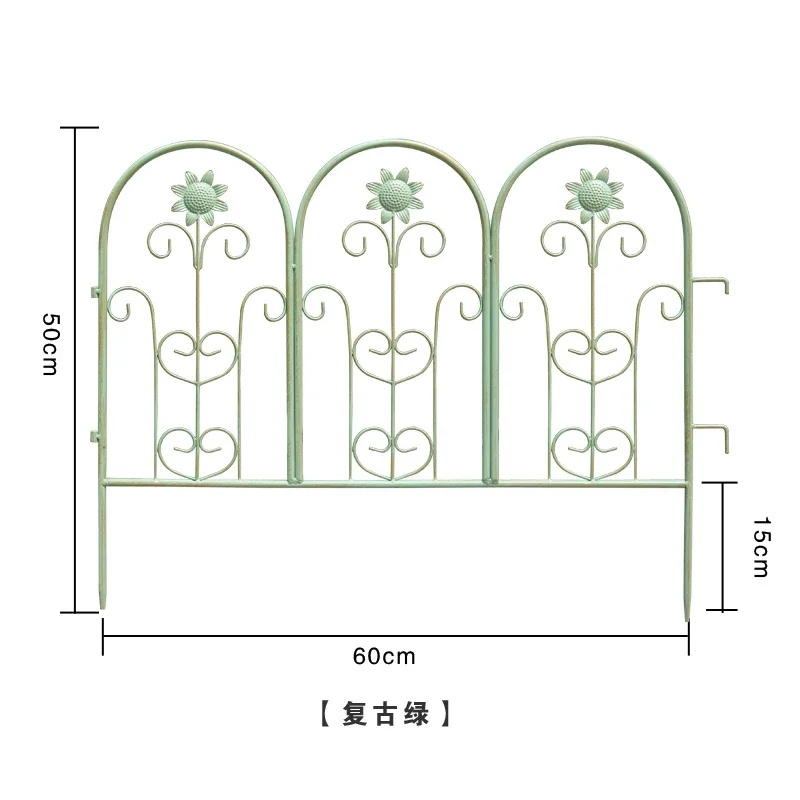 Clôture de jardin Vintage en fer forgé, Mini clôture à piquets de Style américain rustique pour cour