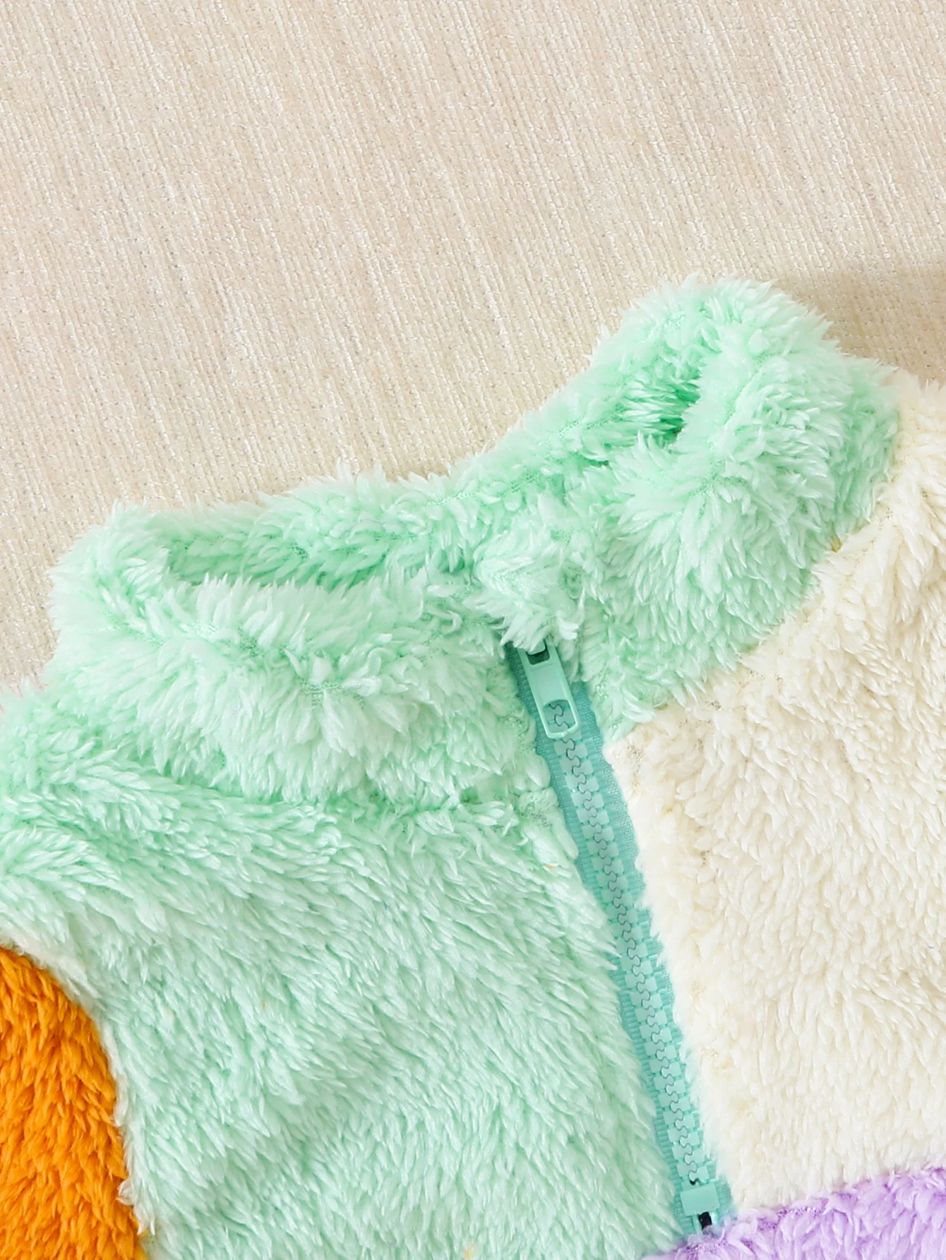 الخريف الشتاء الاطفال الصوف كتلة اللون الزي: طفل دافئ الوقوف طوق المرقعة أعلى + السراويل الطويلة، لينة ومريحة لطيف الأطفال اثنين