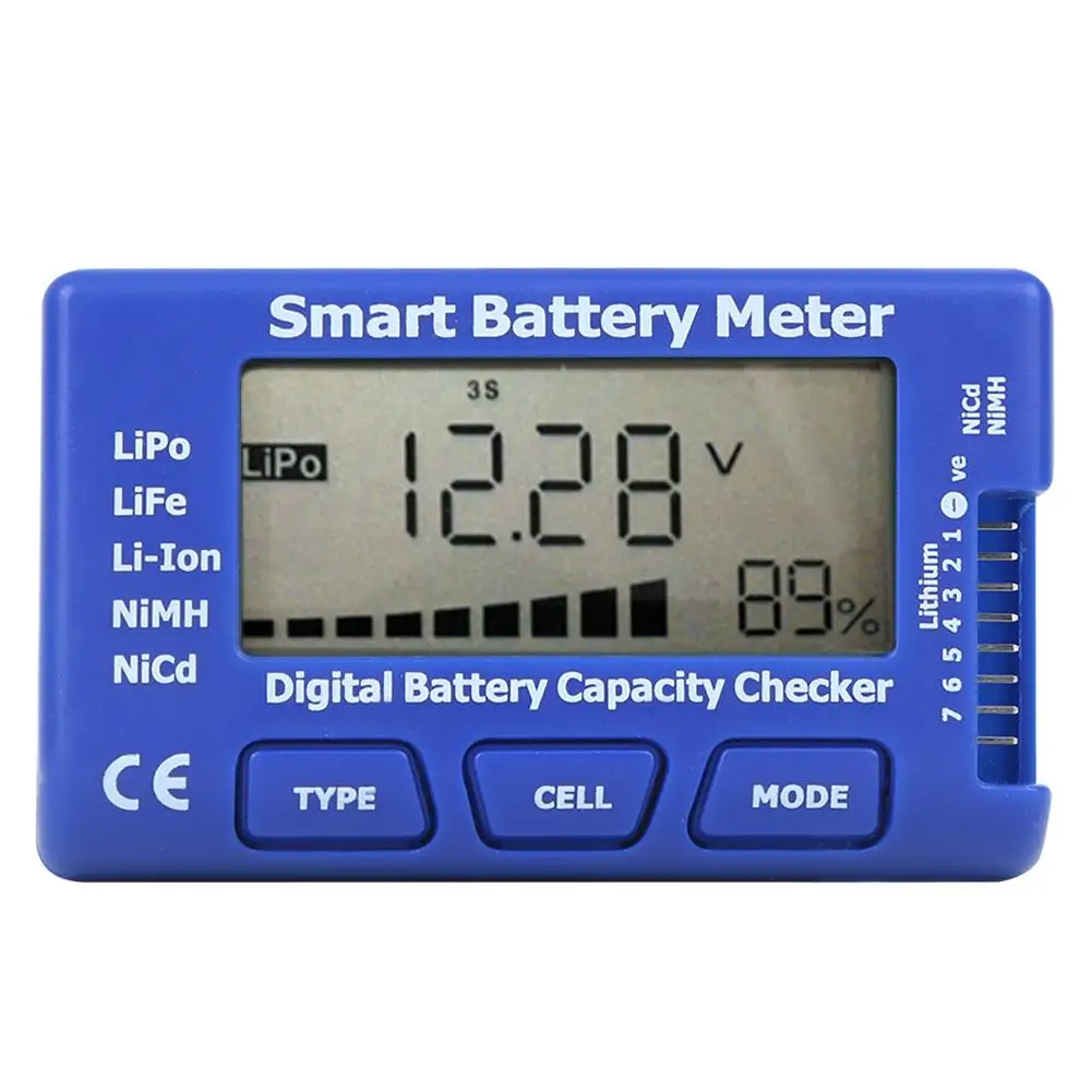 5-in-1 Intelligent Digital Battery Capacity Checker ESC/Servo/PPM Tester LCD Display