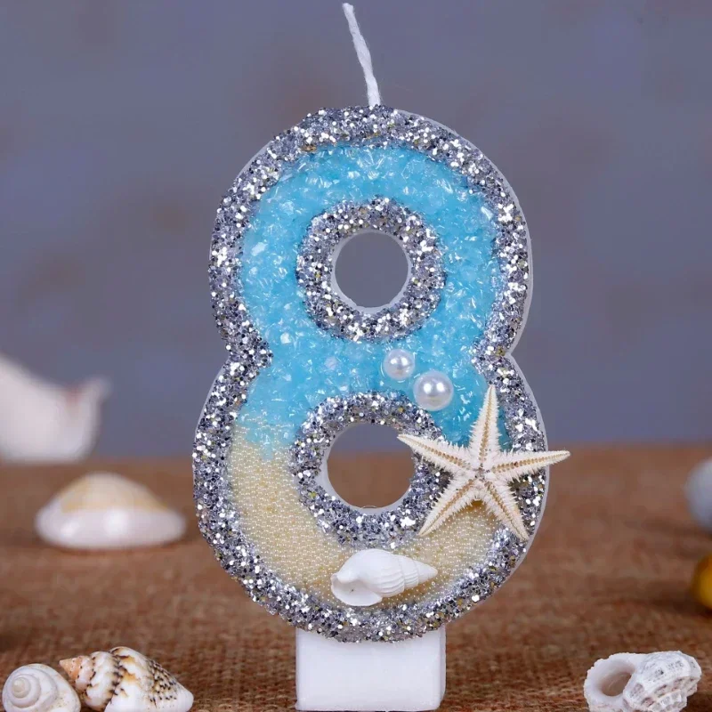 New Summer Beach Starfish Creative Birthday Cake Plugin Candle Party Anniversary Cake Plugin Decoration candles home decoration