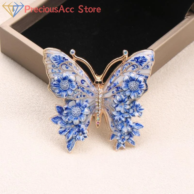 1 قطعة الحشرات الجميلة الملونة بروش خمر زهرة كبيرة فراشة دبابيس الهدايا دبابيس الملابس النسائية ل #1