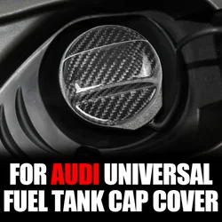 For Audi A3 A4 Q3 B9 A5 A6 B9 C7 Q7 4M Q5 TT Accessories Real Hard Carbon Fiber Sticker Universal Car Fuel Tank Cap Trim