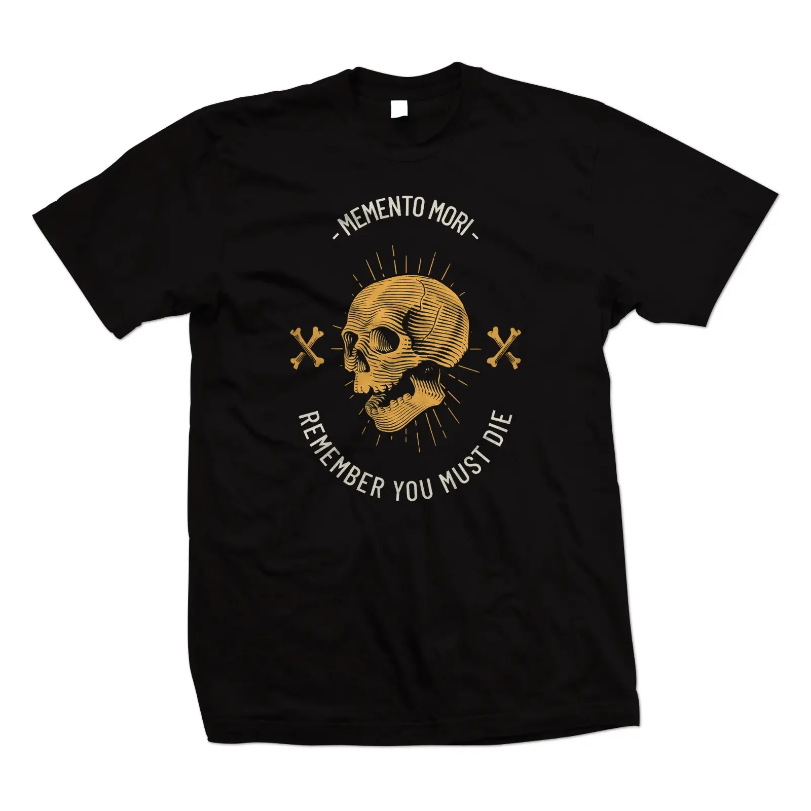 Memento Mori T Shirt Skull And Crossbones Stoic Stoicism Philosophy