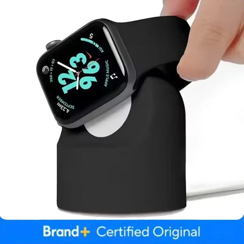 Charger Stand For Apple Watch Series 9 8 Ultra 7 6 5 SE 4 3 2 Charger Dock Station Silicone Iwatch Charging Cable Holder