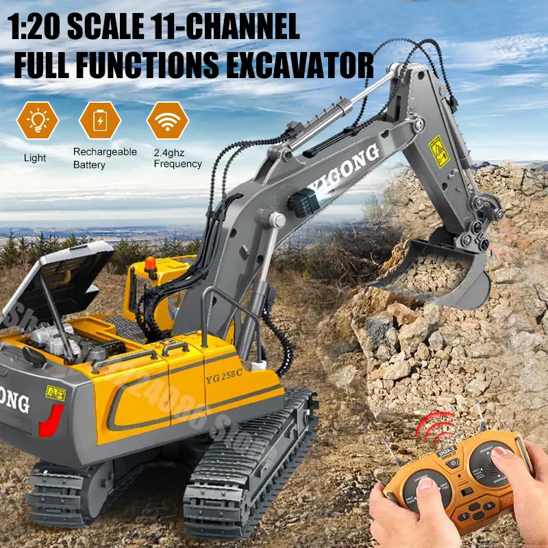 Children RC Car Toy Remote Control Car Toys For Boys Remote Control Excavator Dump Truck Bulldozer Electric Car Kids Toys Gifts