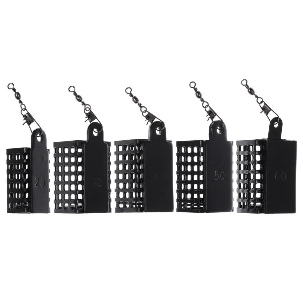 5Pcs Runde Platz Angeln Feeder Käfig Edelstahl Fishings Locken Käfig 20g-60g Tragbare Falle köder Korb Angelgerät – Detail 4