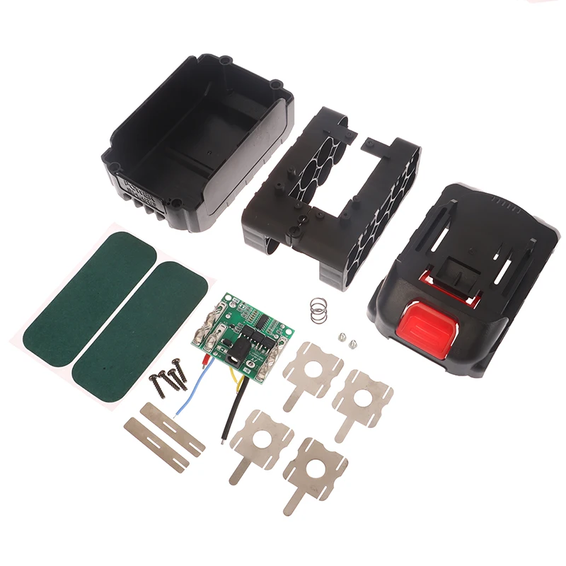 【xxx】Power Tools Case BMS 21V Battery Storage Box For Wireless Electric Angle Grinder Cutting 18650 Battery Case Without Battery