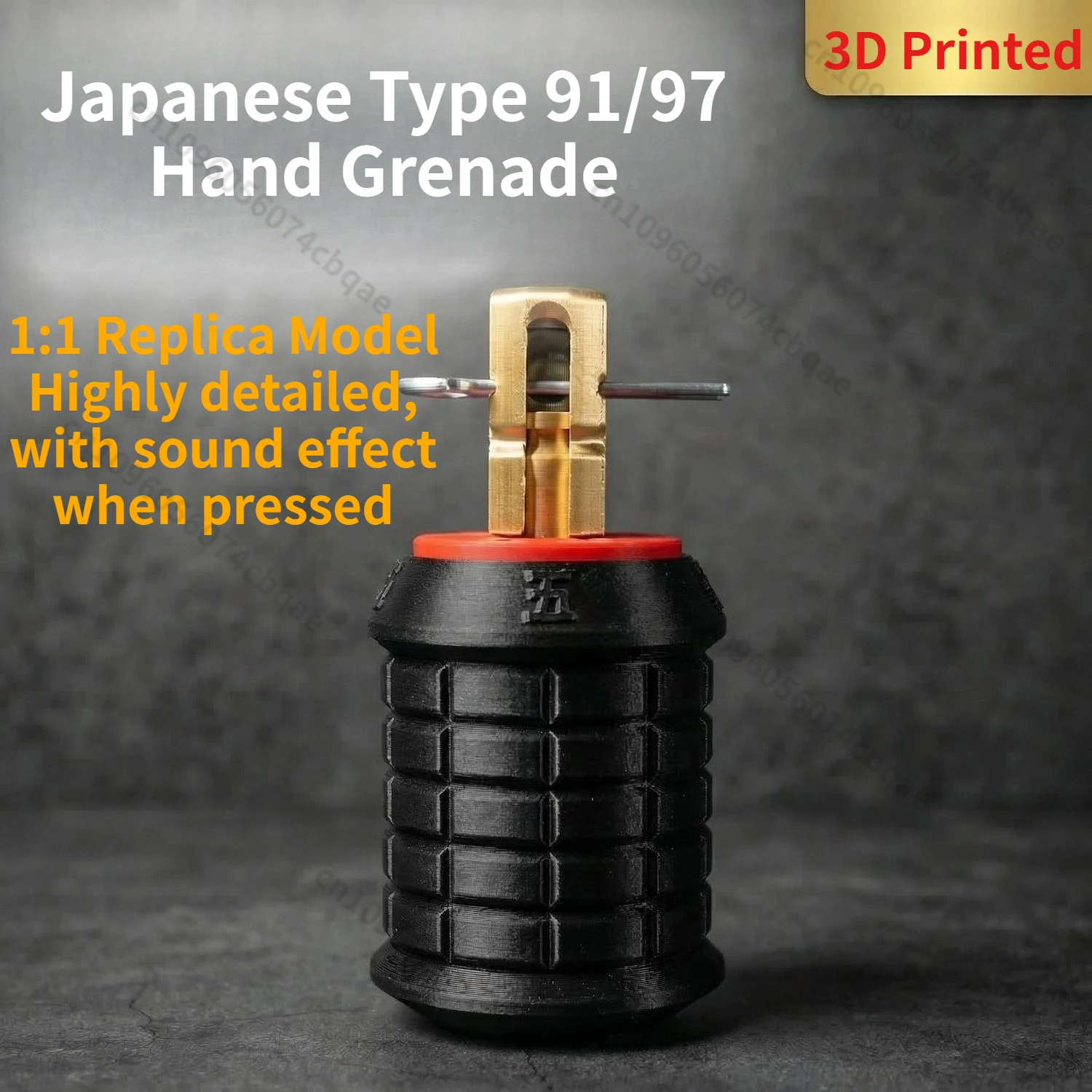 Réplique imprimée en 3D à l'échelle 1:1, modèle japonais de type 91/97 de la Seconde Guerre mondiale, modèle d'exposition statique, objet de collection et cadeau pour les passionnés de militaria