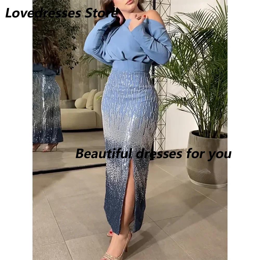 Customized Luxury Evening Dresses/Bridal Wedding Party Girl Prom Gowns New in Fashion Straight Ankle-Length Celebrity Dress