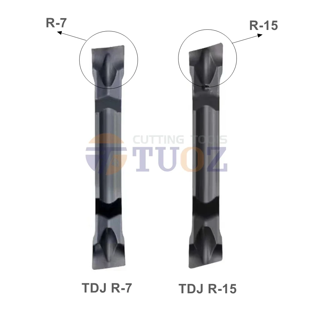Ferramenta de Corte de Torno de Lâmina Entalhada Carbide Grooving Inserts Tdj Tdj2r 6d 7d 15d r6 r7 R15 2r 3r mm mm Tdj3r 6d 7d 15d