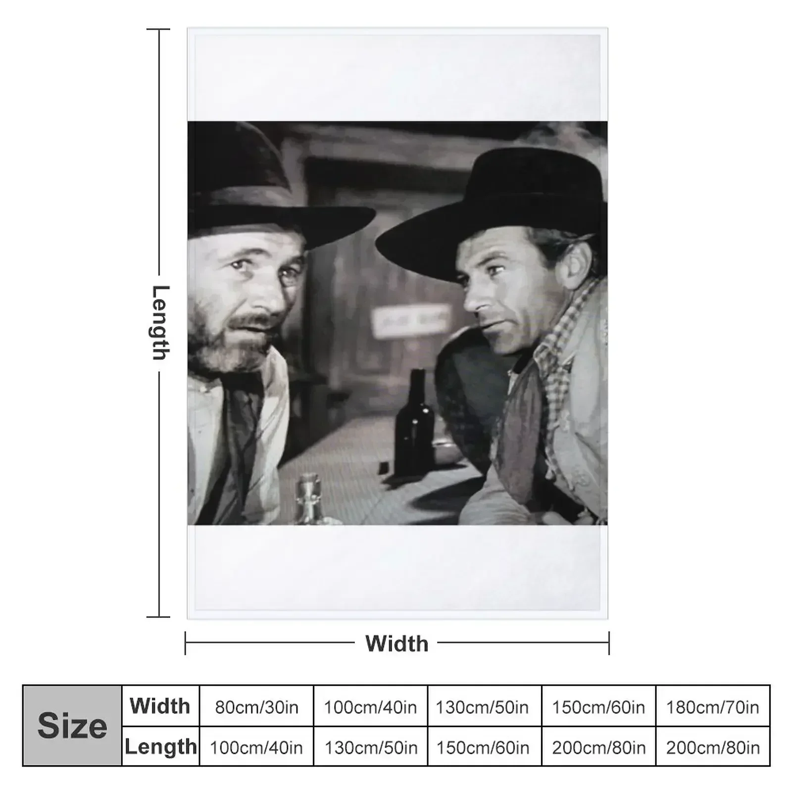 Gary Cooper and Walter Brennan in The Westerner Throw Blanket couch cozy soft plush fuzzy picnic outdoor blanket