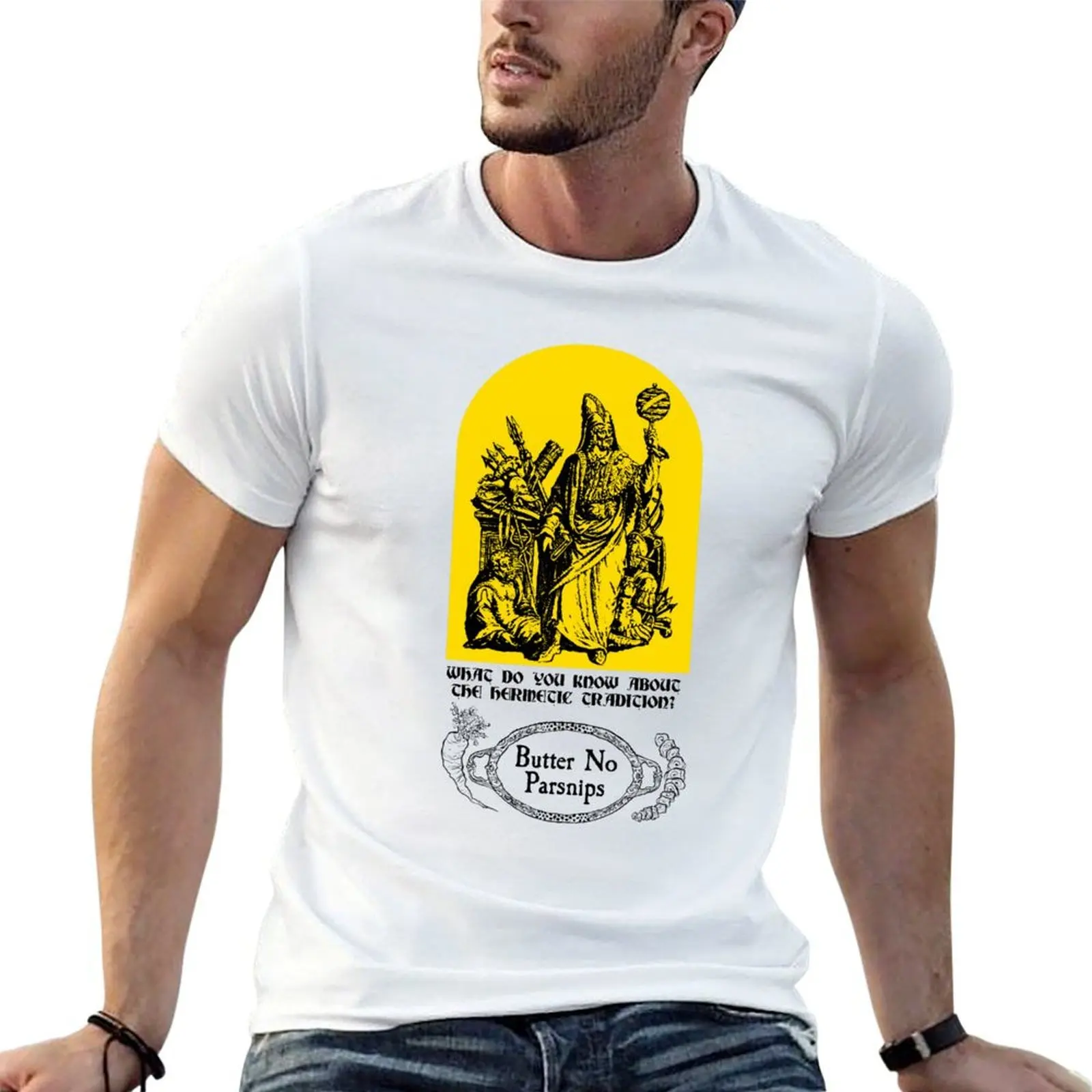 Que savez-vous de l'Ordre Hermétique (noir) T-shirt à imprimé lettres tendance