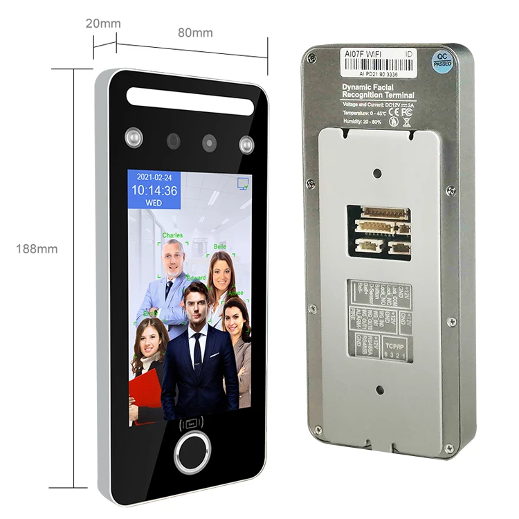 SDK RS485 WG Biometric Fingerprint Access Control QR Code RFID Card AI Face Time Attendance Machine  Door Turnstile  System