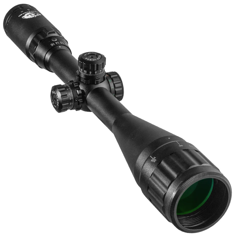 Imagem -02 - Fogo Lobo 416x50 Rifle Scope Tático Óptico Vermelho Verde Ponto Vista Iluminado Cruz Torre Bloqueio Retículo Vista Caça Sniper