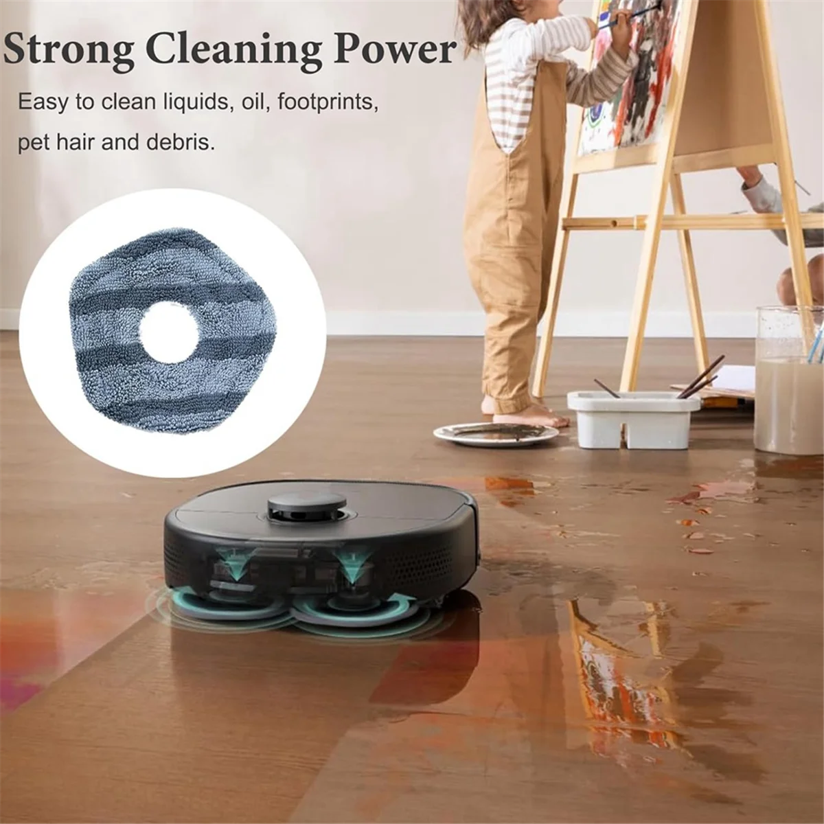 Fnjk-メインサイドブラシ付きロボット掃除機,モップクロス,HEPAフィルター,ダストバッグ,アクセサリー,Eufy x10 pro,Omniに適しています