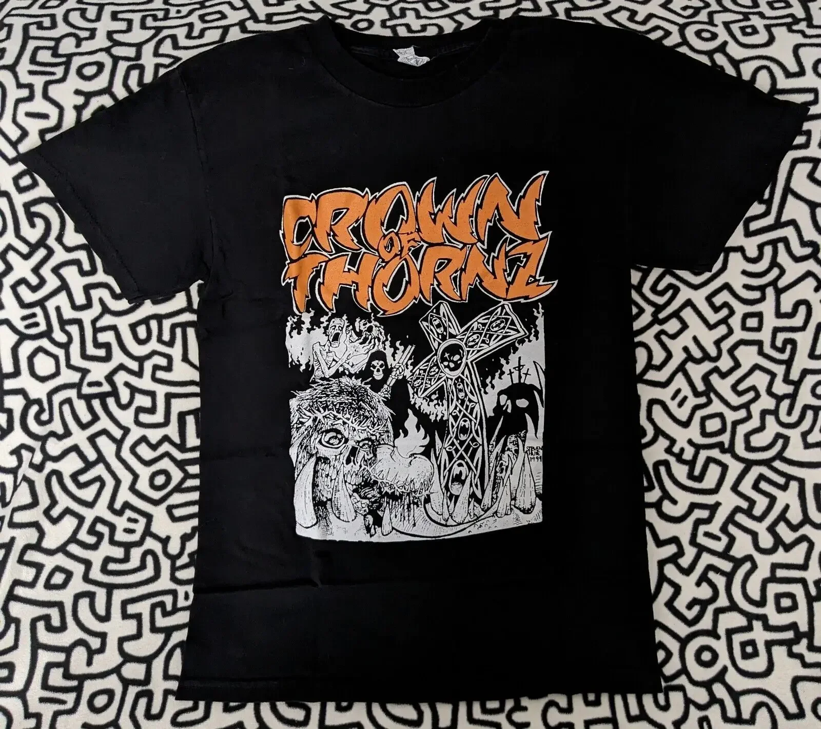 Crown Of Thornz Shirt Small Nyhc Hardcore Skarhead Icepick Madball Merauder 