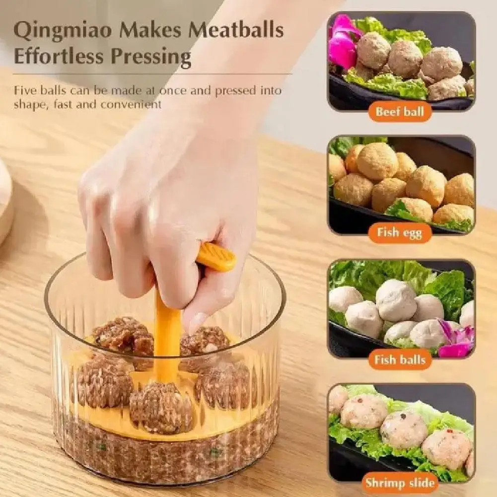 Meatball Maker Kitchen Extruded Meatball Making Tool Maker Meatball Mold Plastic Translucent Meatball Shaper