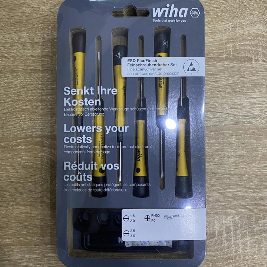 

WIHA 43707 7Pcs Multifunctional Precision Screwdriver Set with Swivel End Cap for Phillips and Slotted Screws Repair Hand Tools