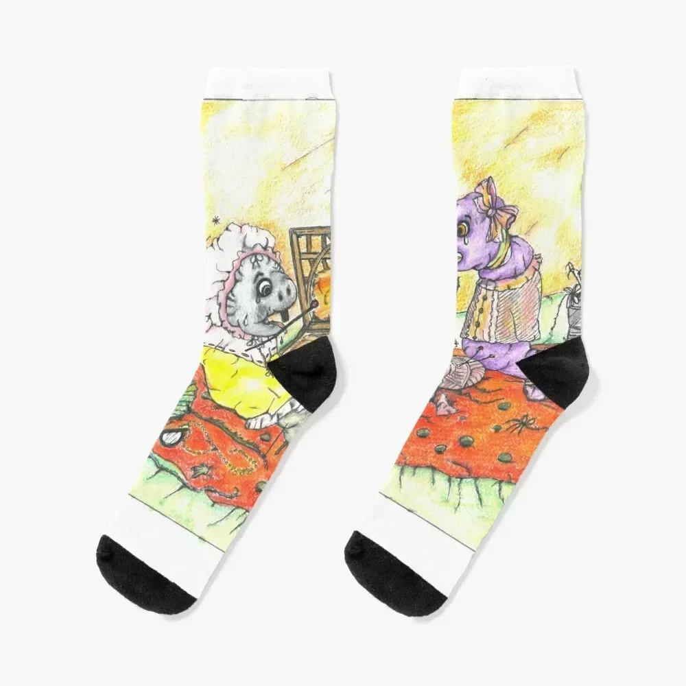 

Granny comes to stay! Socks with print crazy japanese fashion cool Male Socks Women's