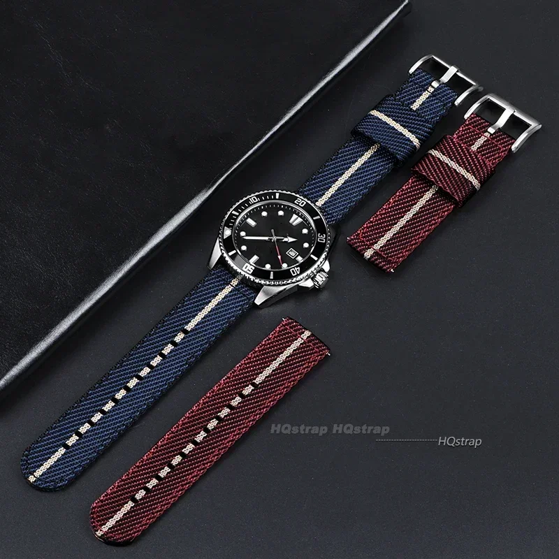 الإفراج السريع النايلون حزام ل تيودور 20 22 مللي متر حزام (استيك) ساعة ل أوميغا المنسوجة قماش النسيج الفرقة ل Seiko الرجال العسكرية الرياضة سوار
