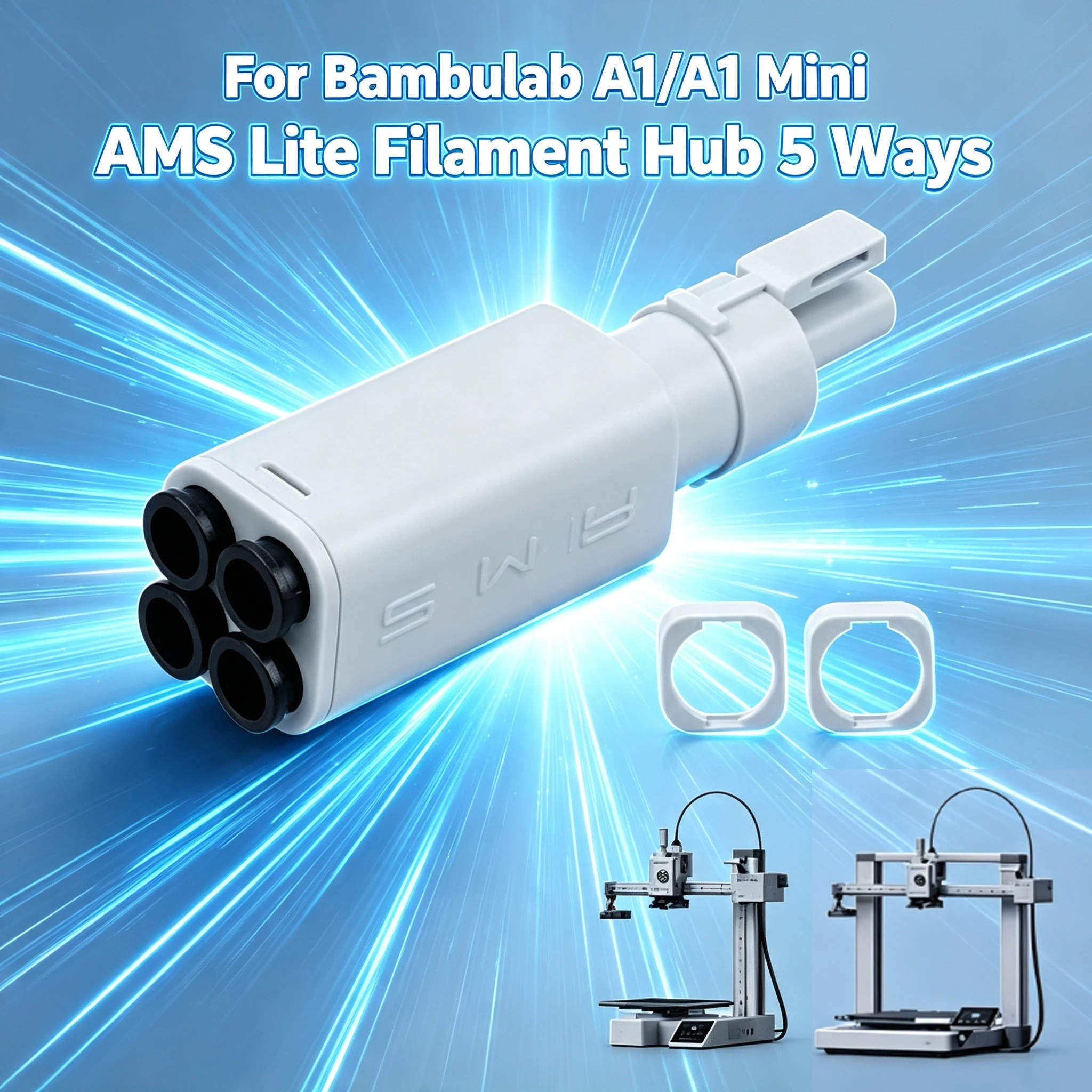 3D Printer Accessories Filament Hub for Bamboo Lab AMS Lite Filament Hub Five Way Components Switch FiveWay Splitter Replacement