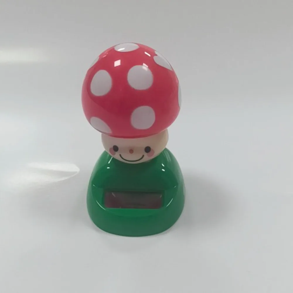 Hot Solar Energy Car Interior Ornaments Mushroom Doll Figurine Sway Model Automotive Dashboard Decorate Children's Gifts Toy New