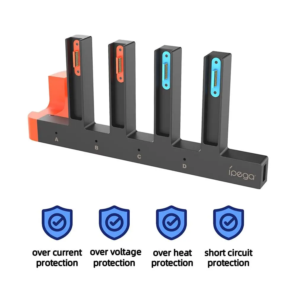 4 in 1 Controller Charger Magnetic Connection Plug and Play Controller Charging Dock Safe for Switch NS 2 Joy-Con