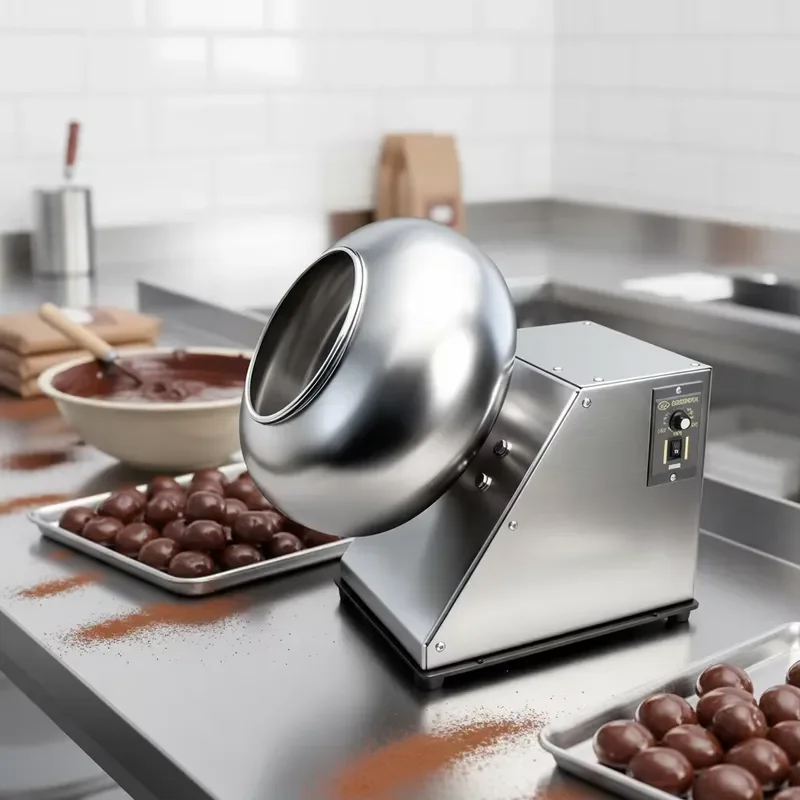 Commercial Chocolate Tempering Machine for Nut Fruit Milk Corn Coating 110V 220V Food Processing Equipment with One Year