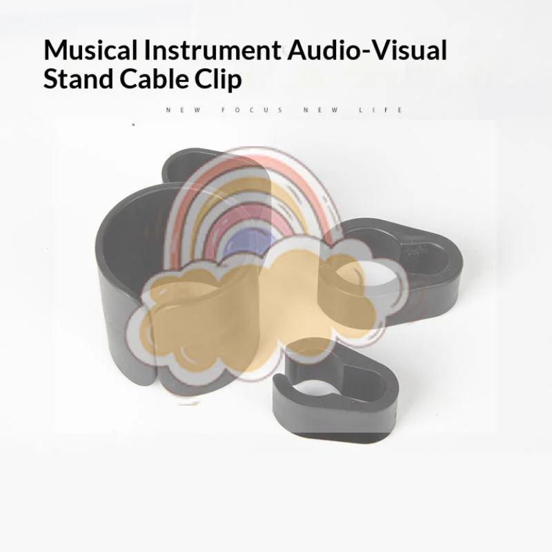 Cable Clamp Black Clips Plastic Mic Holder Clamps For Microphones Stand Attachment Secure Wire Management For Desk Stage