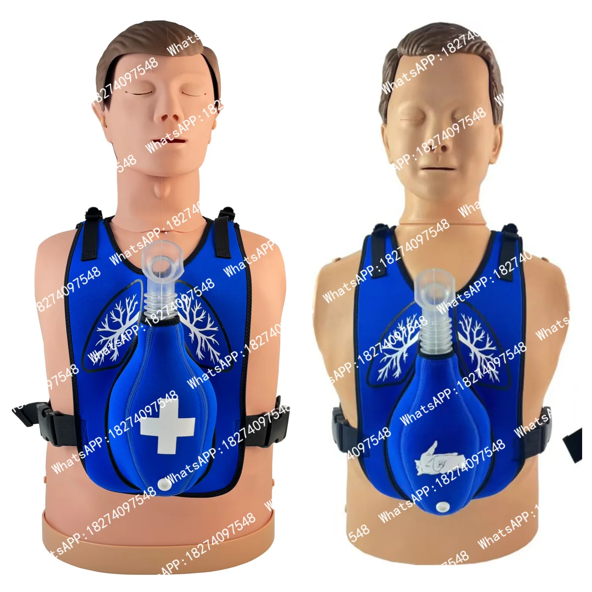 Heimlich Maneuver Vest Adult/Child Anti Choking CPR Training Simulator First Aid Training Wearable Vest Practice Model