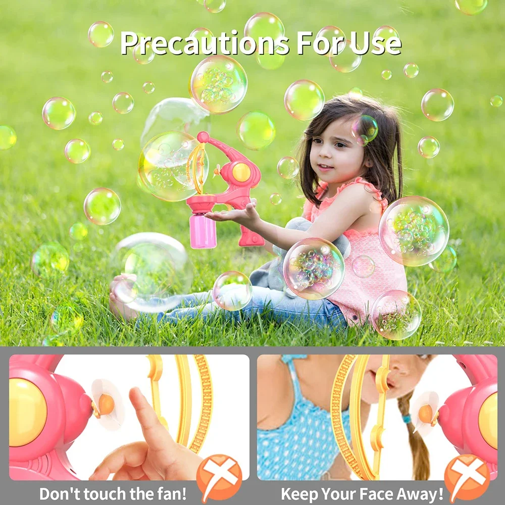 Macchina per bolle Pistola elettrica per bolle grandi Piccole bolle Giocattolo per bambini Soffiatore automatico di sapone Giochi per feste all'aperto Regali per bambini
