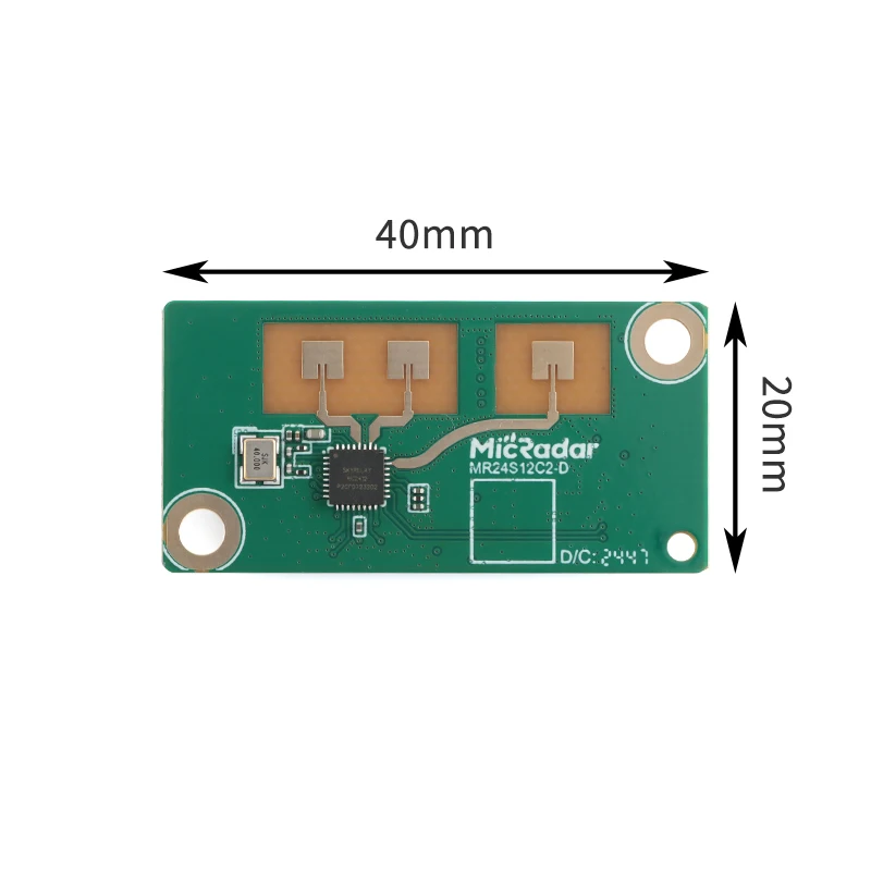 Módulo de radar de onda milimétrica de detección de presencia humana R24FTT2/24G Módulo de radar de detección de movimiento humano