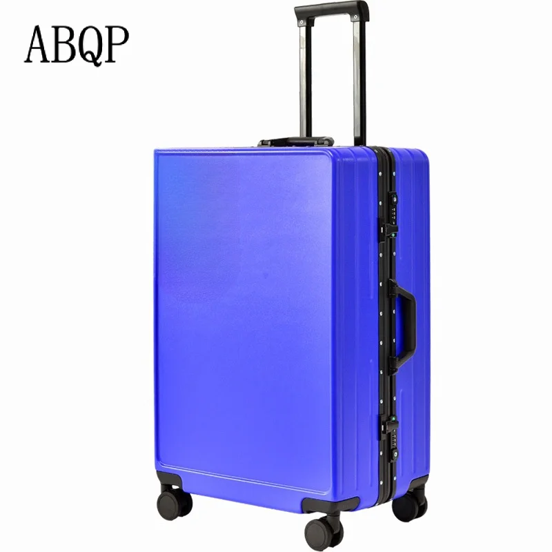 Valise de voyage avec cadre en aluminium pour hommes et femmes, roue universelle muette, bagages, peintures, serrure, sac à roulettes, luxe, 2023