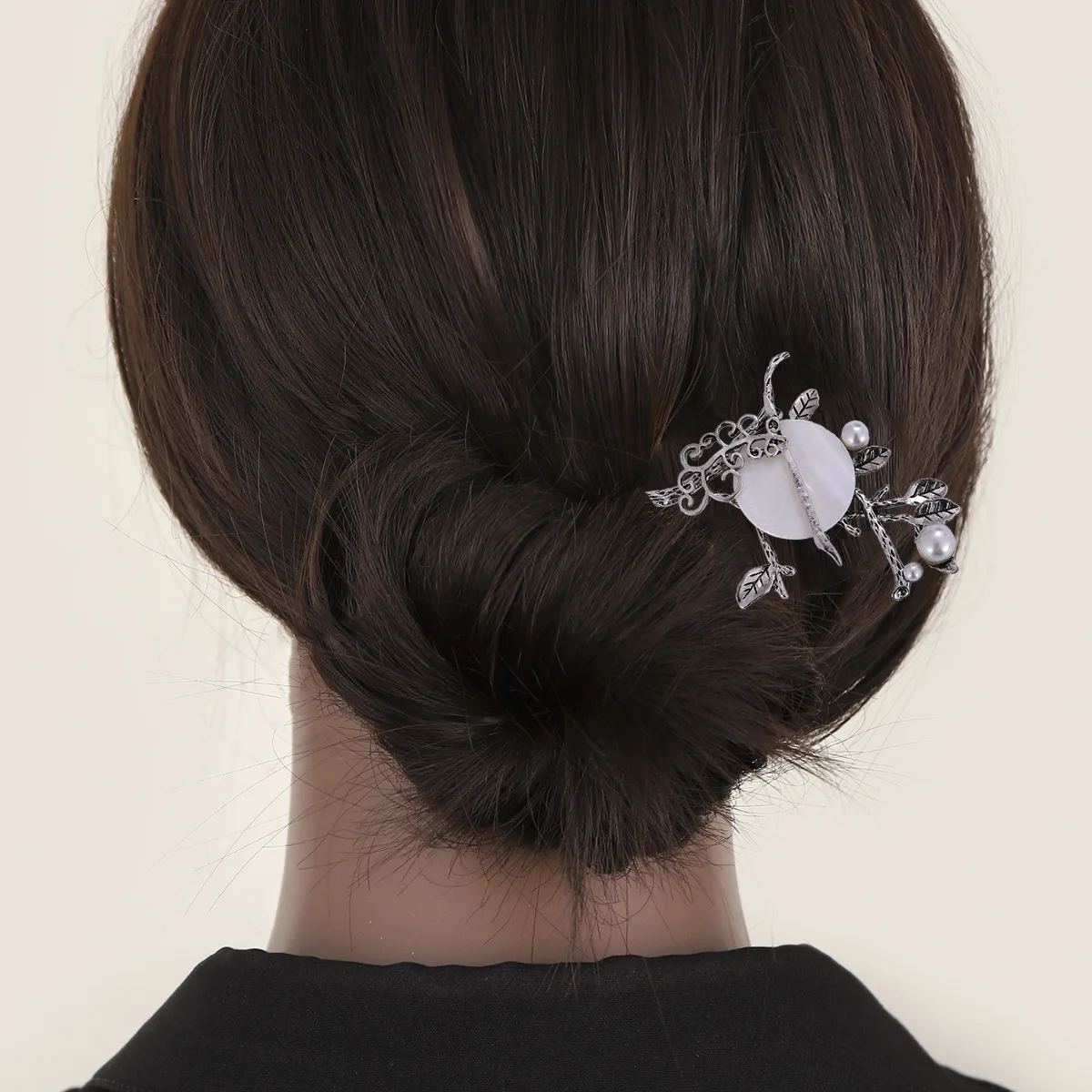 IU Same Style Hairpin Lee Zheneng Zhang Fuoyou Black Diamond Hollow Head Hair Accessories Sensation Hair Clip Hair Card Edge Cli