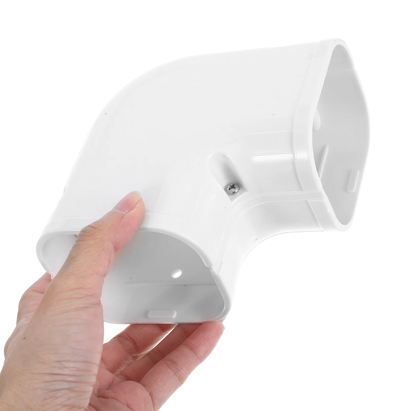 Air Conditioner Line Cover PVC Bend Pipe Central Air Conditioning Flat Elbow Line Cover Mini Split Kit Easy Installation