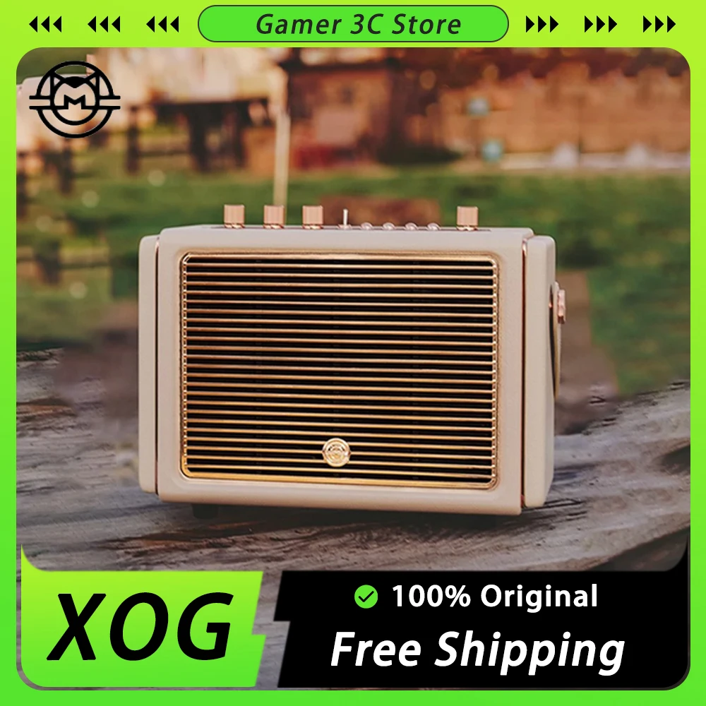 

XOG Retro M4 Bluetooth Speaker Stereo Surround Bass Boost Portable Sound Box IPX2 Waterproof 4000mAh Long Battery Life Outdoor