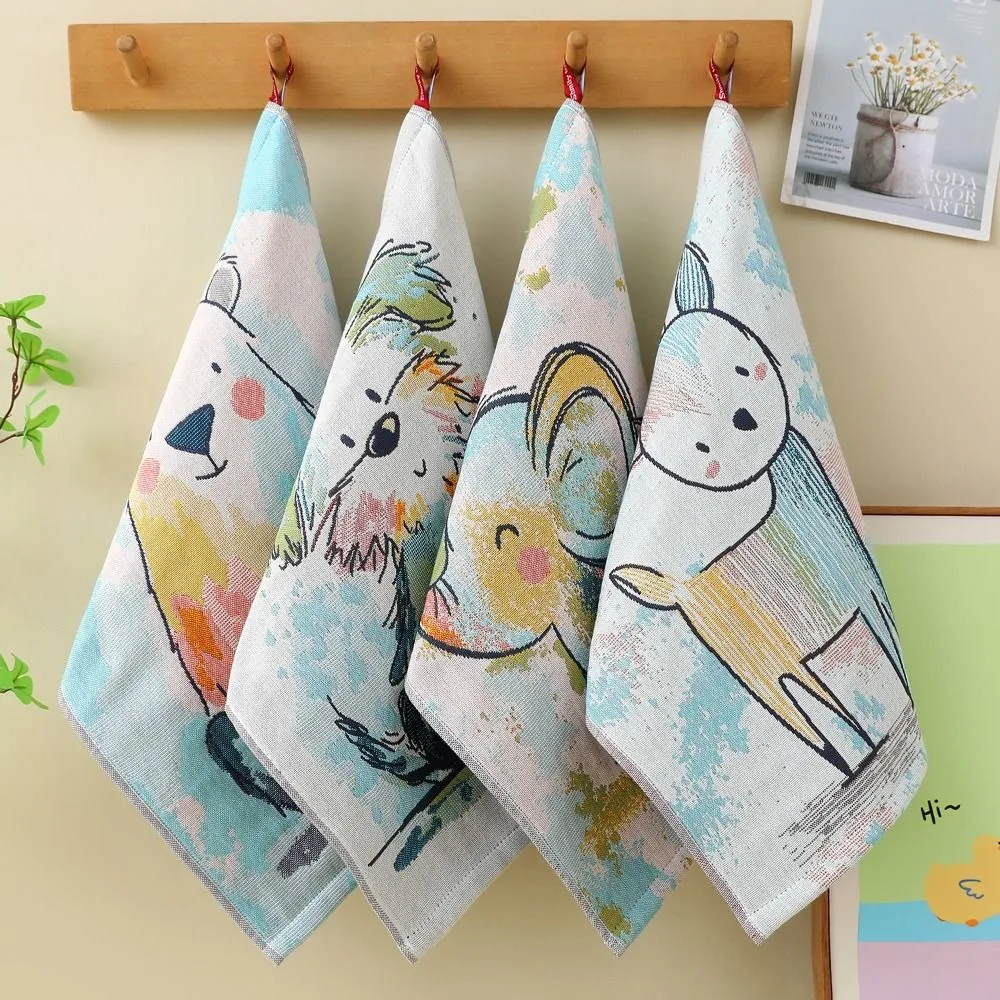 New 34x40cm Large Hand Towel Quick Dry Decorative Pure Cotton Dish Cloth 4 Layer Cotton Gauze Kitchen Towel Home Restaurant