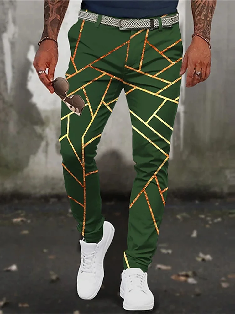 

Minimalist Print Pattern Day Wear Geometric Patchwork Outdoor Casual Men's Pants