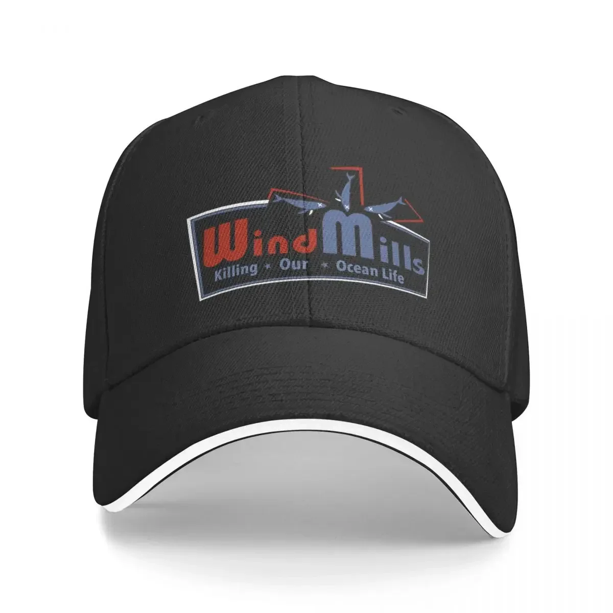 Wind Turbines Whales Crisis NJ Baseball Cap Golf black Hats For Women Men's