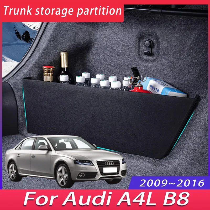 

For Audi A4 L B8 2009~2016 2010 2011 Car Thickening Trunk Storage Partition Multifunction Storage Box Auto Interior Accessories