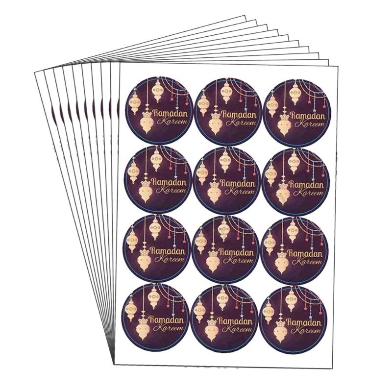 

Festive Eid Stickers for Gift Bags and Sealing Envelopes Eid Party Supplies Sophisticated and Elegant Designs Labels