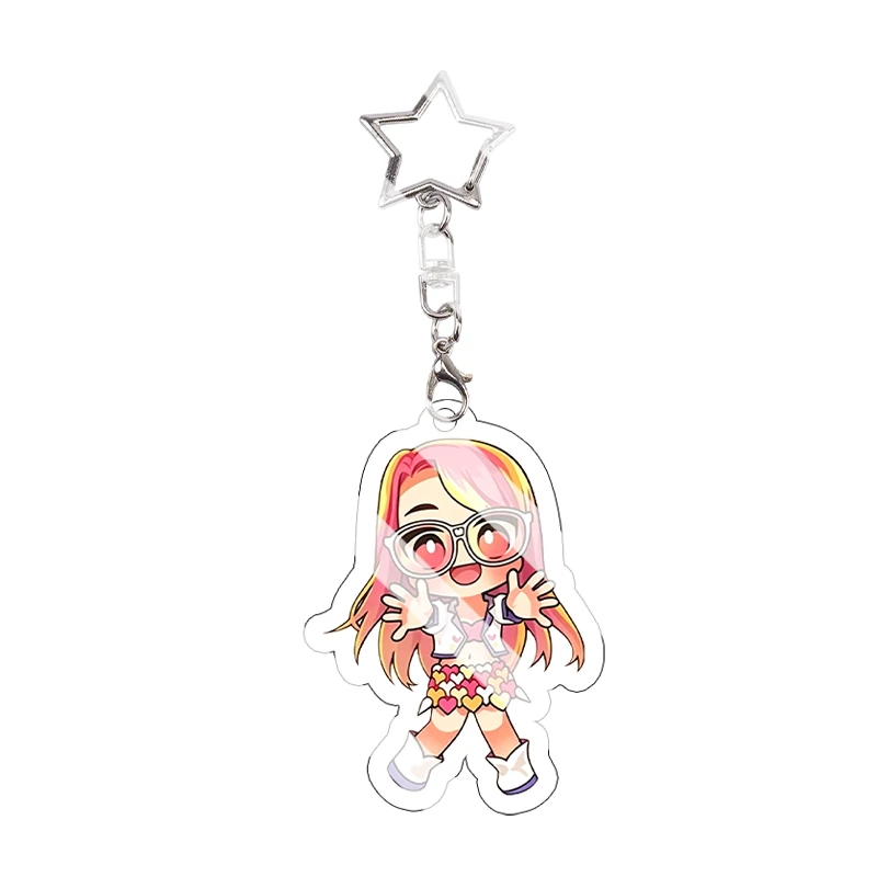 Game Date Everything Acrylic Keychain Decoration Anime Cartoon Characters Bag Pendant Accessories Student Hanging Ornaments Gift