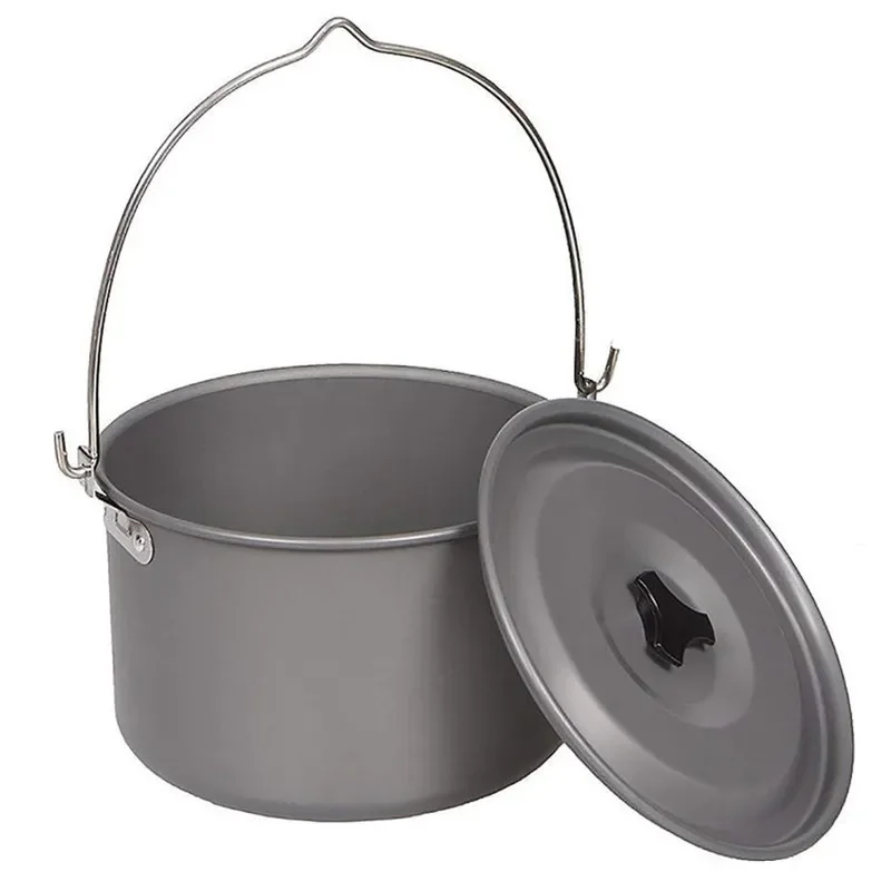 Grande capacidade ao ar livre Sling Pot, Panelas portáteis, 4.5 L, apto para acampar, piquenique, cozinhar, deserto, caminhadas, capacidade de 4 a 5 pessoas