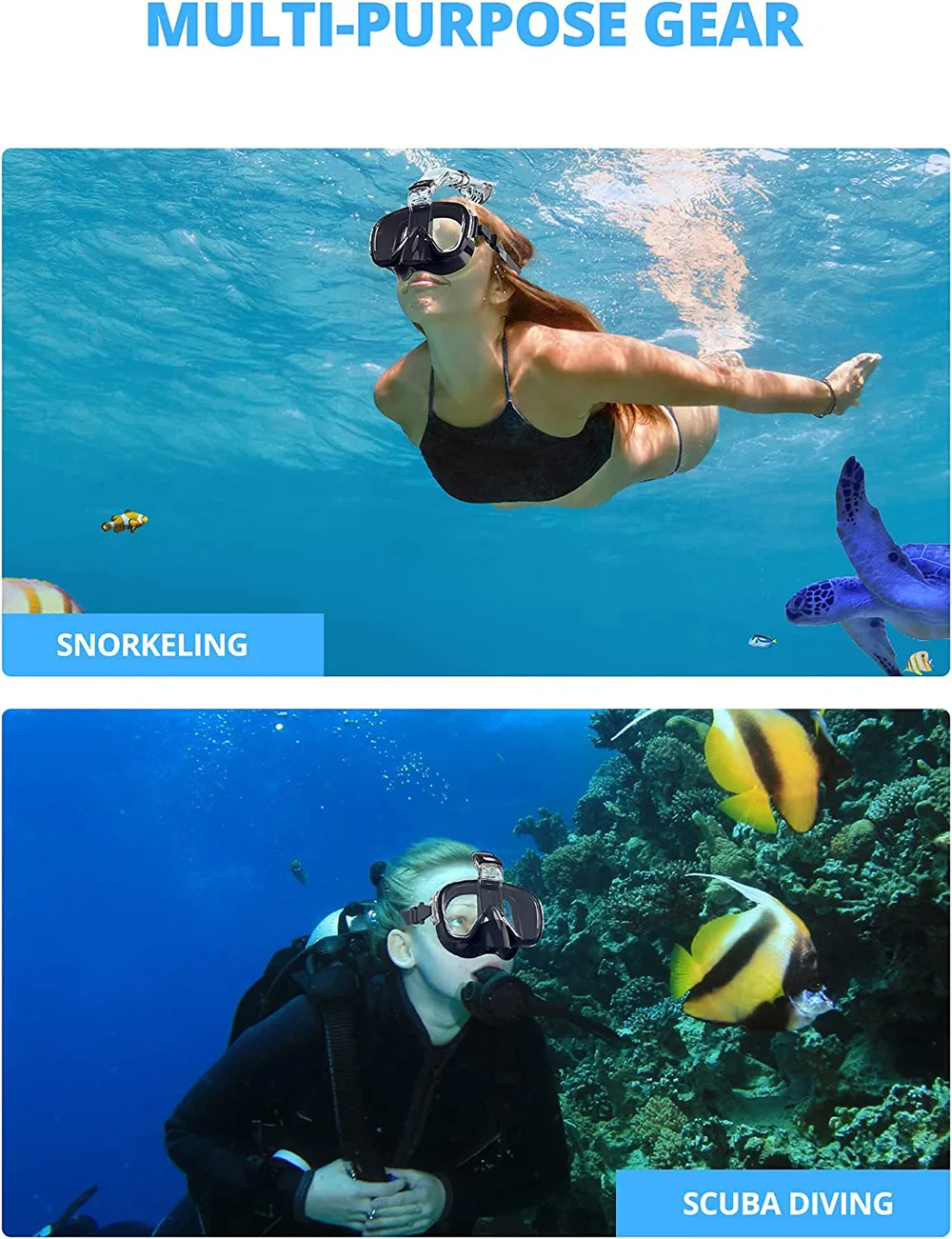Unterwasser Schnorcheln Halbes Gesicht Gesicht Kinder Schwimmmaske Set Tauchen Atemschutzmasken Antibeschlag Sicheres Atmen für Erwachsene – Detail 4