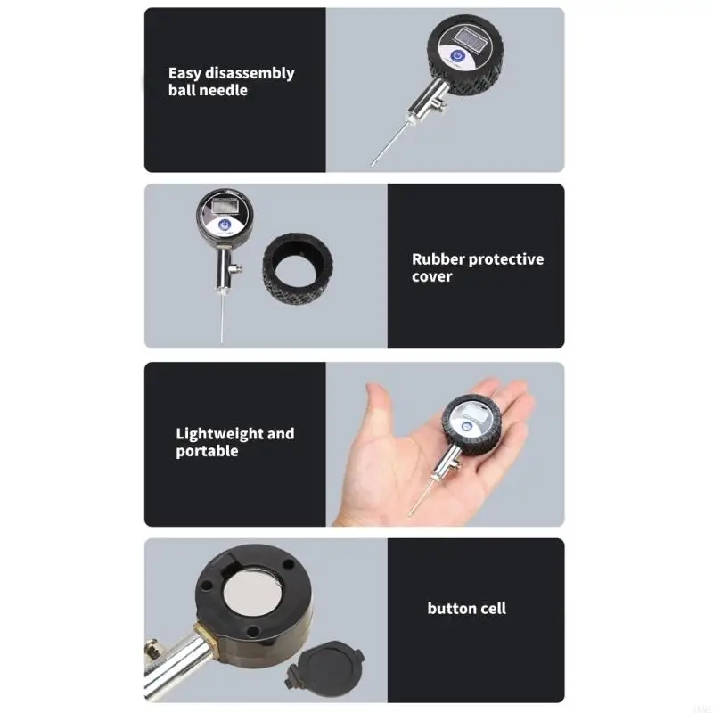 

Precisions Air Pressure Meter With LCD Display Durability for Inflatable Ball JOME