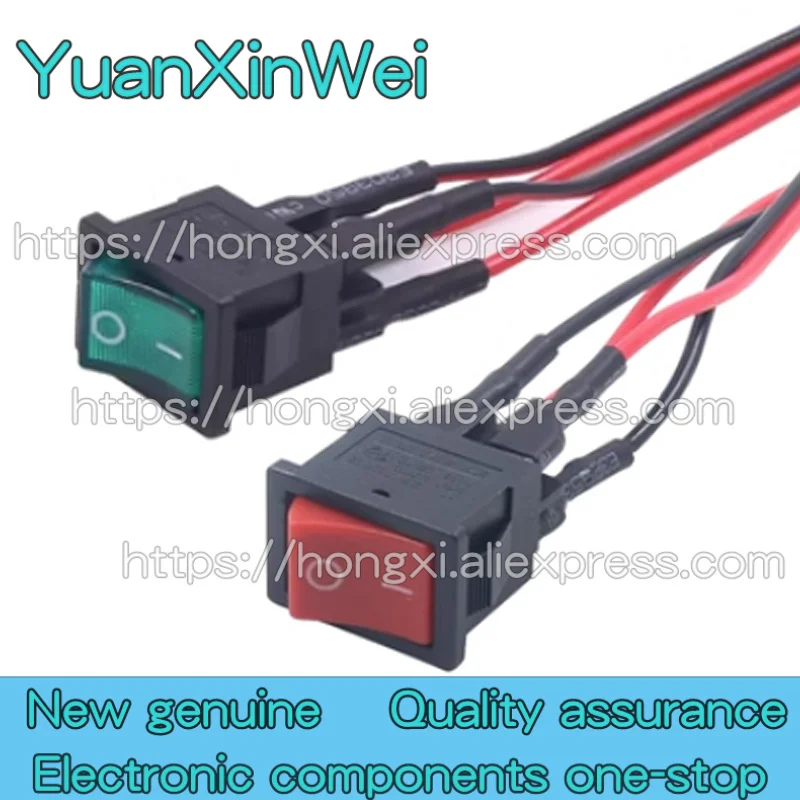 10PCS KCD1 ship type switch with line 13*21MM warping switch 2 pin 3 pin 4 pin 6 pin 2 gear 3 gear power switch line length 20CM