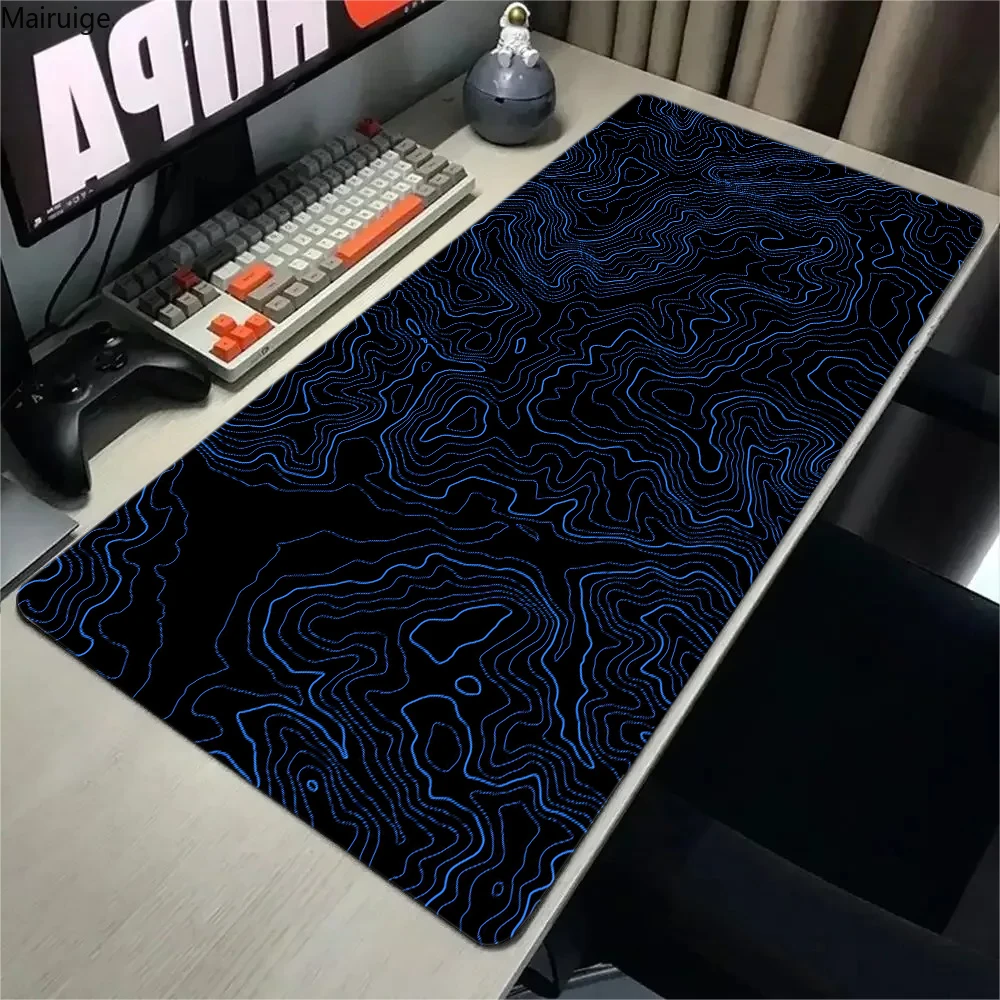 new Black Desk Accessories Topographic Mouse Pad Strata Liquid Mousepad Office Accessories Gamer Desk mat Gaming Setup Table