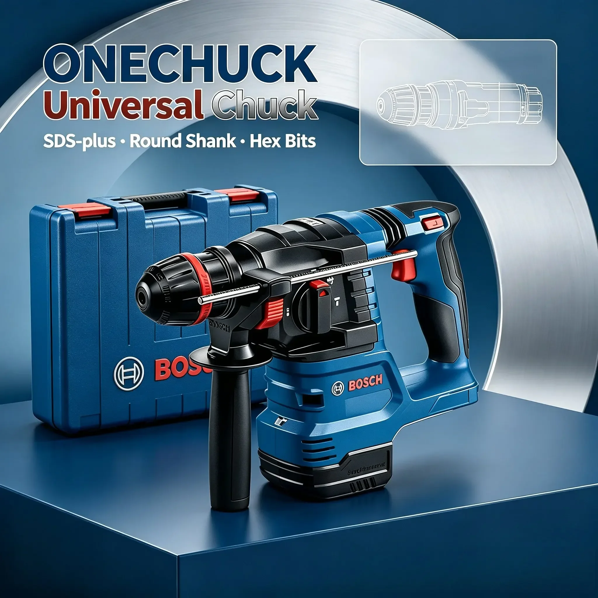 BOSCH GBH 18V-22X Cordless Rotary Hammer Impact Drill Hammer SDS PLUS Professional 18V Brushless Power Tools GBH 18V-22 X