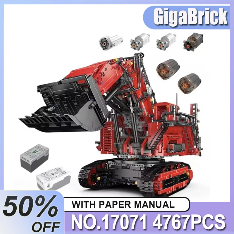 

Mould King Crafted Technical APP RC Mining-digger R9800 Building Blocks 17071 Heavy Duty Excavator Truck Car Toys Gifts For Kids