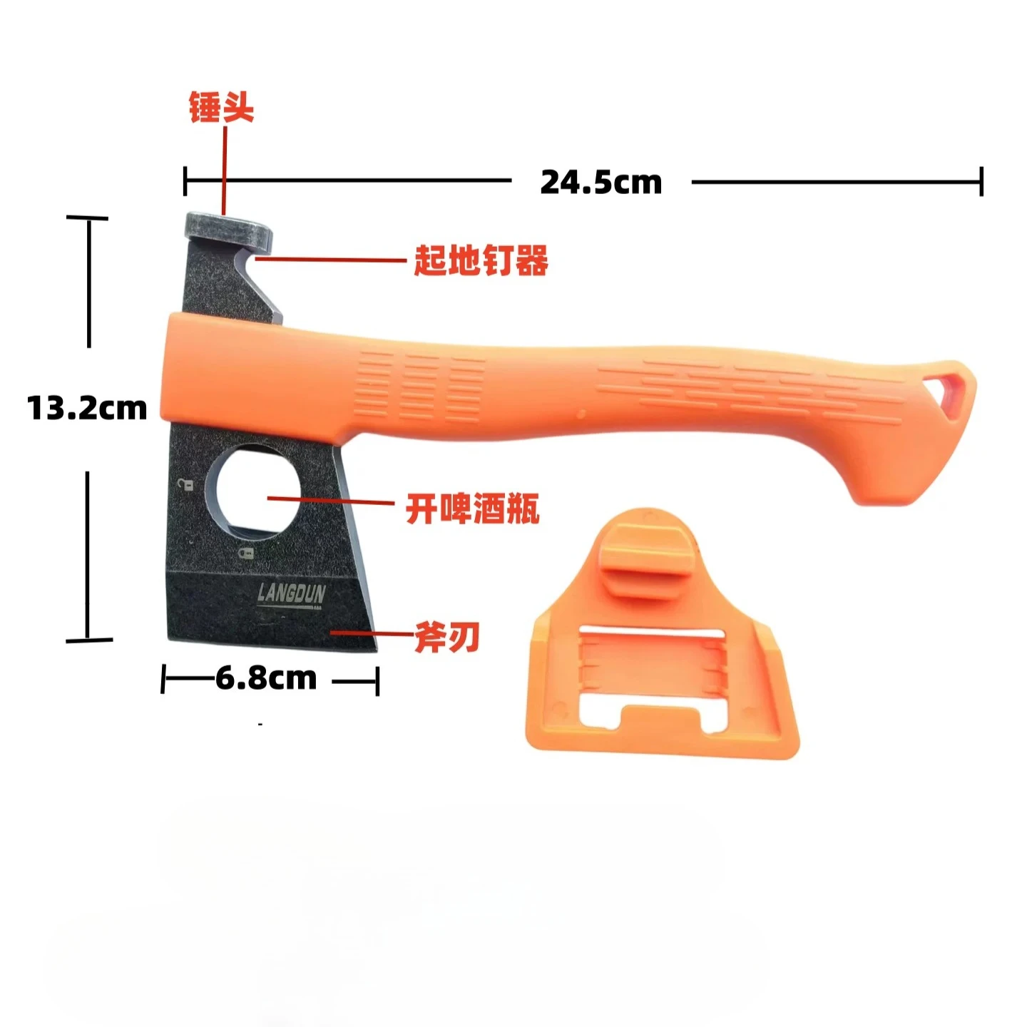 Multi Functional Outdoor Tactical Axe Hiking Chopping Wood Self-defense Window Breaking Axe Lightweight Camping Tool